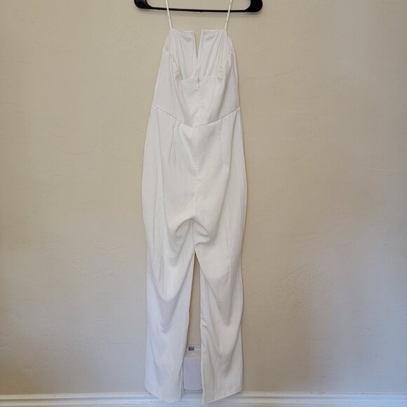 Lulus Striking Attitude White Strapless Surplice Jumpsuit, 2225676, Sz M, $44 - Picture 4 of 9